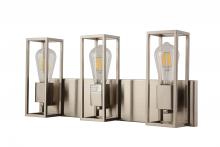 Lit Up Lighting LIT3123SN-SN - 3x 60W E26 vanity in Satin Nickel finish Dimensions : L=21.3" E=4.5" H=9.5"